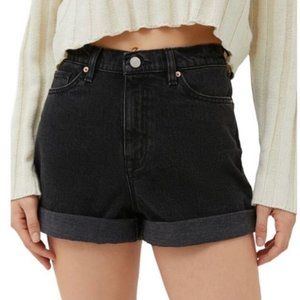 BDG URBAN OUTFITTERS Mom High Rise Black Jean Shorts - size 26